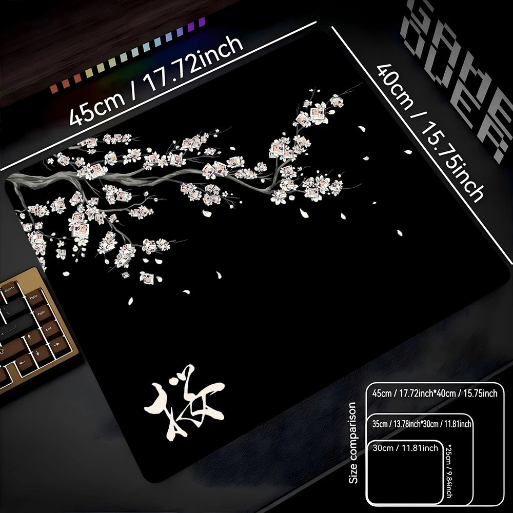 STERANCE Sakura Drift – Cherry Blossom Gaming Desk Mat