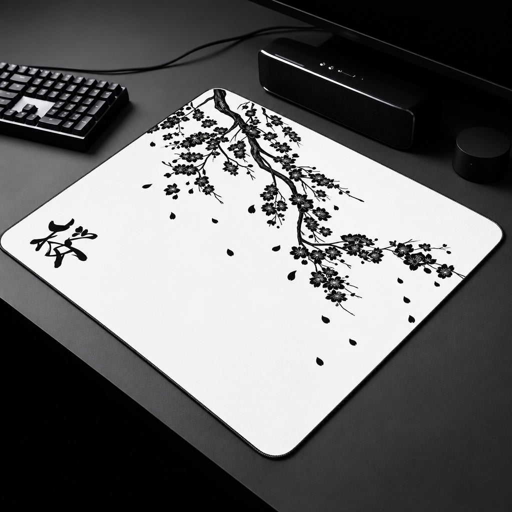 STERANCE Sakura Drift – Cherry Blossom Gaming Desk Mat